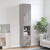 vidaXL Visoka komoda siva sonome 34 5x34x180 cm od konstruiranog drva | shoptok.hr