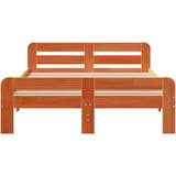  Okvir kreveta bez madraca voštano smeđi 135x190 cm od borovine | shoptok.hr