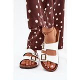 EVENTO Women's Cork Platform Slippers With Buckles White Vesina | shoptok.hr