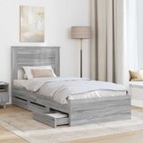  Krevetna konstrukcija Siva Sonoma 90 x 190 cm Konstruirano drvo | shoptok.hr