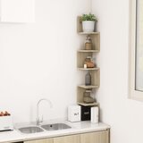  Zidne kutne police boja hrasta sonome 20 x 20 x 127,5 cm drvene | shoptok.hr