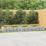 vidaXL Obokana gabionska visoka greda 400x100x50 cm pocinkano železo cene