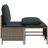  4-dijelni set vrtnih sofa od poliratana s jastucima sivi | shoptok.hr