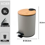 Spirella Sivorjav jeklen koš za smeti s pedalom 5 l Adonis – | Shoptok.si