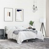  Okvir za krevet crni 135x190 cm konstruirano drvo i metal | shoptok.hr