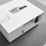 Bessagi Home klubska miza mick, bela, 2 predala, kolesca | Shoptok.si
