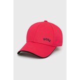 Boss Bombažna kapa Athleisure, roza barva | Shoptok.si