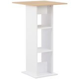  The Living Store Barska miza bela in sonoma hrast 60x60x110 cm - Barska Miza, (21499537) Cene