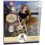  Lutka za igru Emily s dugom kosom i haljinom s crnim točkama - 30 cm | Shoptok.si