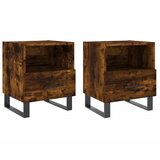 Maison Chic Dvo delni komplet Nočne omarice - Nočne mize dimljen hrast 40x35x47,5 cm inženirski les, (21688028) Cene