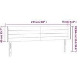  Posteljno vzglavje modro 203x16x78/88 cm blago, (20952059) | Shoptok.si