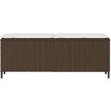  Vrtna klupa s jastukom siva 110x30x40 5 cm poliratan | shoptok.hr