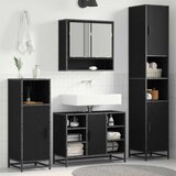 vidaXL Kupaonski ormar s policom Crni hrast 35 x 37.5 x 188.5 cm Cijene
