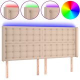  LED uzglavlje boja cappuccina 203x16x118/128cm umjetna koža | Eponuda.ba