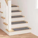 Samolepilni stopniščni tepihi 15 pcs Siva 65 x 21 x 4 cm