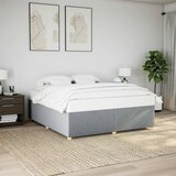  Okvir za krevet bez madraca svjetlosivi 200 x 200 cm od tkanine | Eponuda.com
