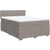 vidaXL Krevet s oprugama i madracem smeđesivi 140 x 190 cm od tkanine | shoptok.hr