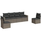  6-dijelni set vrtnih sofa od poliratana s jastucima sivi | shoptok.hr