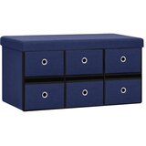  Sklopiva klupa za pohranu plava 76x38x38 cm od umjetnog platna | shoptok.hr