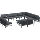 vidaXL Sjedeća garnitura za vrt 13 pcs Antracit Čelik | shoptok.hr