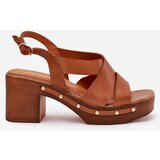 Zazoo Leather Heeled Sandals | Shoptok.si