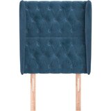  Vzglavje z ušesi temno modro 83x23x118/128 cm žamet, (20793530) | Shoptok.si