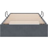  Ottomanska Okvir za krevet s pohranom s pohranom Baršun - Tamno siva 90 x 190 cm | shoptok.hr