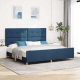  Krevet s plavim okvirom 200x200 cm od tkanine | shoptok.hr