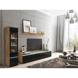 P & B Dnevni Regal Vera, Barva Hrasta, Črna, 3-Delno, Led | Shoptok.si