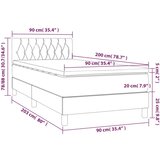  Box spring postelja z vzmetnico temno rjava 90x200 cm blago, (20725408) | Shoptok.si