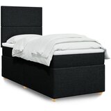  Krevet s oprugama i madracem crni 90x200 cm od tkanine | shoptok.hr