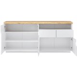 Bessagi Home komoda carlos, bela, hrast | Shoptok.si