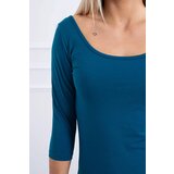 Kesi Navy blouse with a round neckline | shoptok.hr