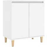 Maison Chic Komoda - Predalnik z lesenimi nogami bela 60x35x70 cm iverna plošča, (21719253) | Shoptok.si