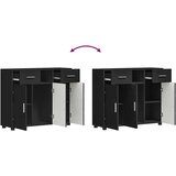 vidaXL kreveta s ladicama crna 88.5 x 30.5 x 73 cm konstruirano drvo | shoptok.hr