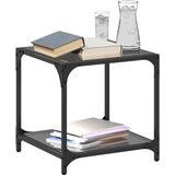  Stolić za kavu s crnom staklenom površinom 40x40x40 cm čelik | shoptok.hr