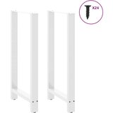  Noge za barski stol Bijele 2 kom 60 x (110-111) cm Čelične | shoptok.hr