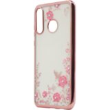  Silikonski ovitek z rožicami za huawei P30 lite - roza Cene