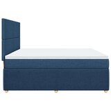 vidaXL Krevet s oprugama i madracem plavi 200 x 200 cm od tkanine | shoptok.hr