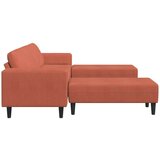  Kavč z blazino Rdeče oranžna 250 x 188 x 76 cm Žametna tkanina, (5000137857) | Shoptok.si