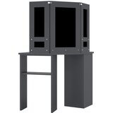  Kutni toaletni stolić s LED svjetlima sivi 111 x 54 x 141,5 cm | shoptok.hr