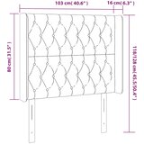  LED uzglavlje svjetlosivo 103 x 16 x 118/128 cm od tkanine | shoptok.hr