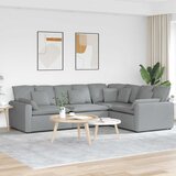  Modularna sofa s jastucima, tkanina, svijetlo siva | shoptok.hr