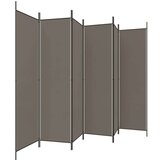 Sobna Paravan 6-delni antracit 300x220 cm blago, (20594941) | Shoptok.si