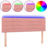  LED uzglavlje ružičasto 144x5x78/88 cm baršunasto | shoptok.hr