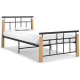  Okvir Za krevet od metala i masivne hrastovine 100 x 200 cm | shoptok.hr
