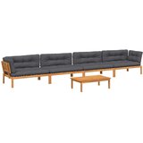 vidaXL 5-dijelna set vrtnih sofa od paleta s jastucima od drva bagrema | shoptok.hr