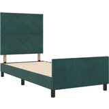 vidaXL Postelja Temno zelena 90x200 cm Žamet, (22049101) | Shoptok.si