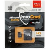 Imro memorijska kartica micro sd 64GB 100MB/s UHS-3 sa adapterom sd | ePonuda.com