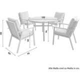 Modern Living vrtna garnitura sandra -int-, peščene barve, 5-Delno | Shoptok.si